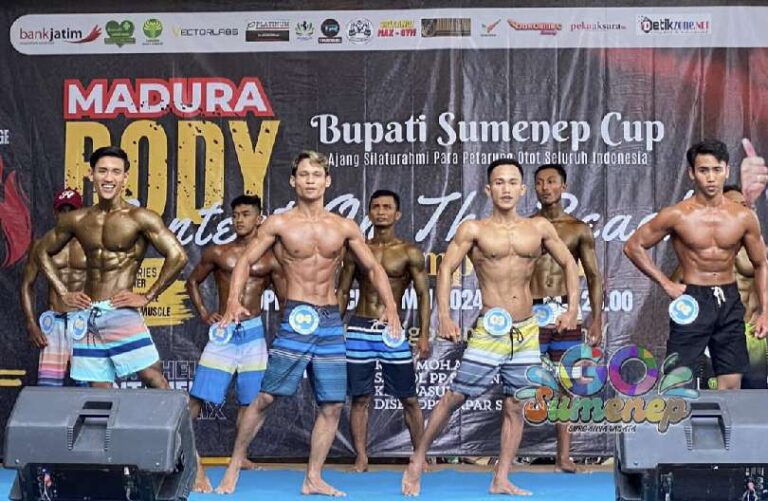Adu Otot di Pantai Slopeng: Madura Body Contest Diikuti Puluhan Atlet dari Berbagai Daerah!